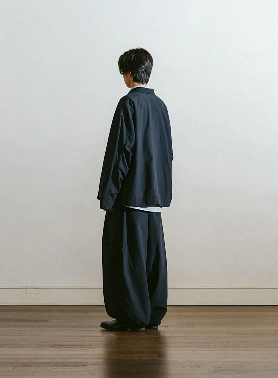 Брюки ANGLAN Decent Pocket Deep Tuck Wide Navy