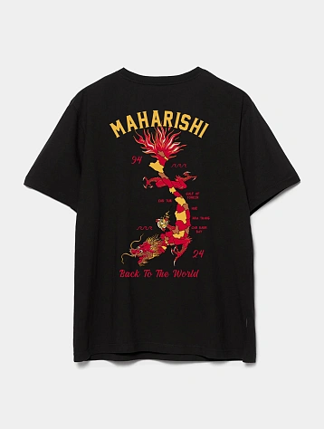 Футболка MAHARISHI 1385 Dragon Map Jerse Black