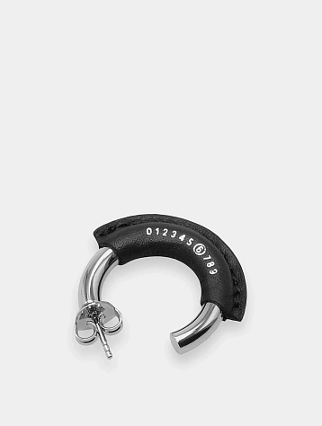 Серьги MM6 Maison Margiela Silver Calfskin Hoop Earrings