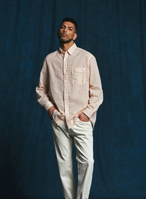 Рубашка FrizmWORKS OG Stripe Seersucker Orange