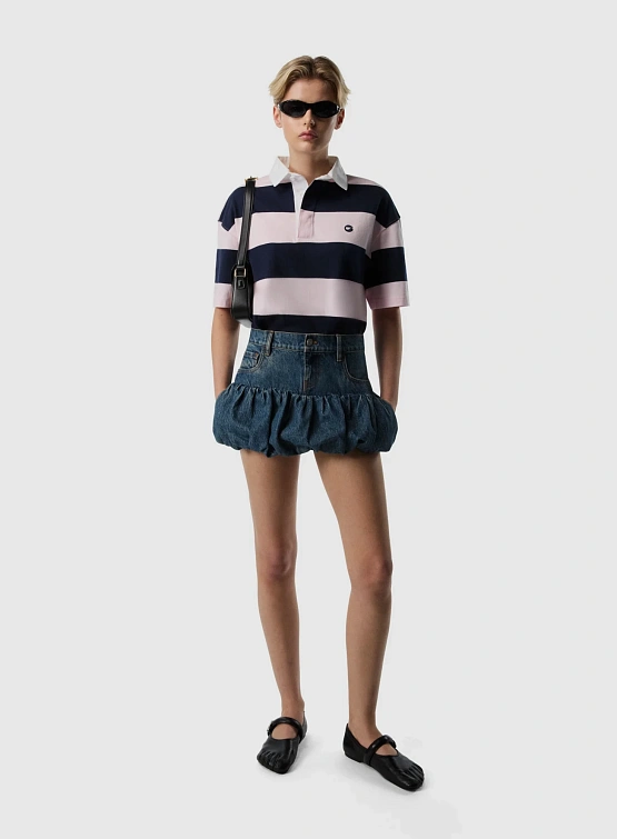 Женское Поло Coperni Striped Polo Pink/Blue