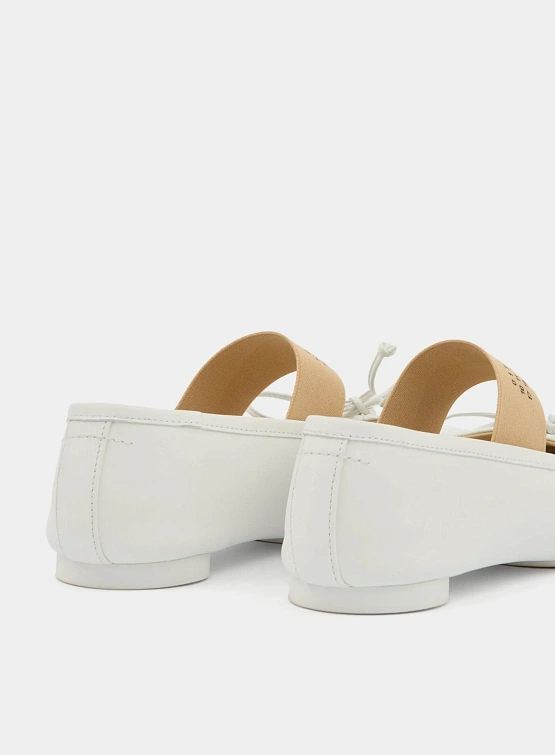 Женские балетки MM6 Maison Margiela Anatomic Ballerinas White