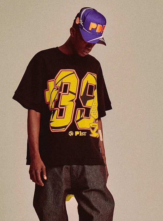 Футболка PDF Waffle Tee Black Yellow