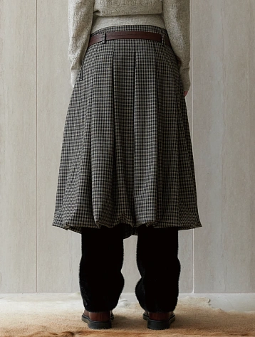 Женская юбка EPINGLER Bunnle Pleats Check Black