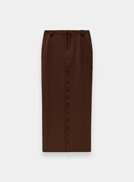 Женская юбка Jean Paul Gaultier Tailoring Pinstriped Brown/Light Blue