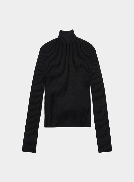 Женский бадлон AMOMENTO Ribbed High Neck Top Black