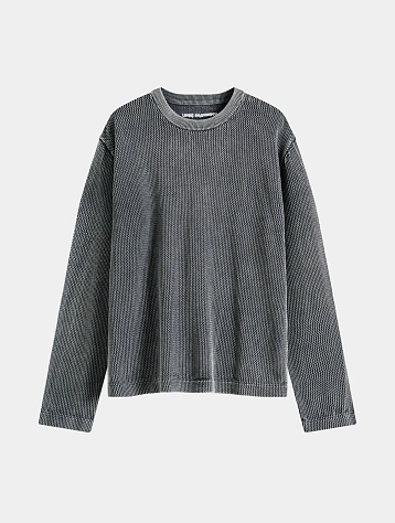 Лонгслив MKI MIYUKI ZOKU Pigment Black Loose Gauge L/S