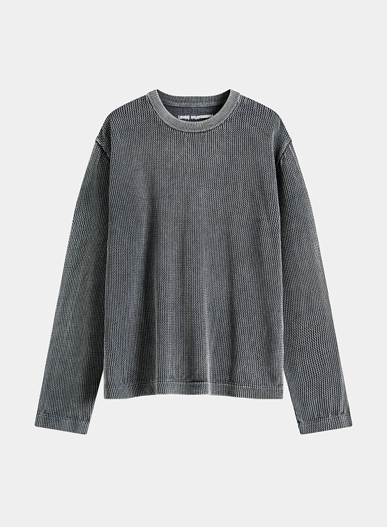 Лонгслив MKI MIYUKI ZOKU Pigment Black Loose Gauge L/S