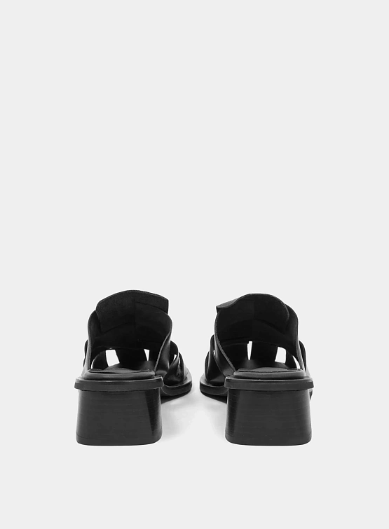 Женские сандалии EPINGLER Cube Heel Oil Black