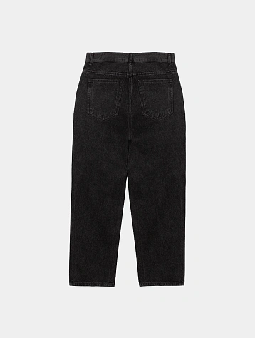 Джинсы Uniform Bridge Wide One Tuck Black Washed