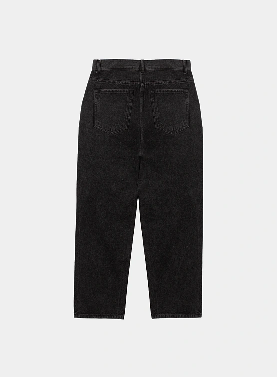 Джинсы Uniform Bridge Wide One Tuck Black Washed