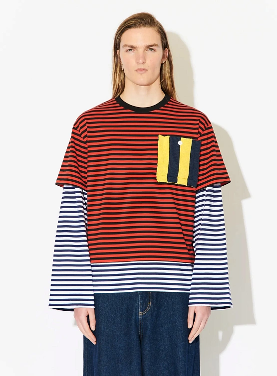 Лонгслив Charles Jeffrey Loverboy Patch L/S Red