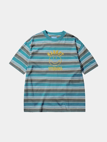 Футболка MARKET SMILEY LOCKUP STRIPED T-SHIRT Blue