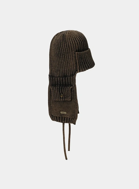 Шапка AJOBYAJO Washed Knit Trooper Brown