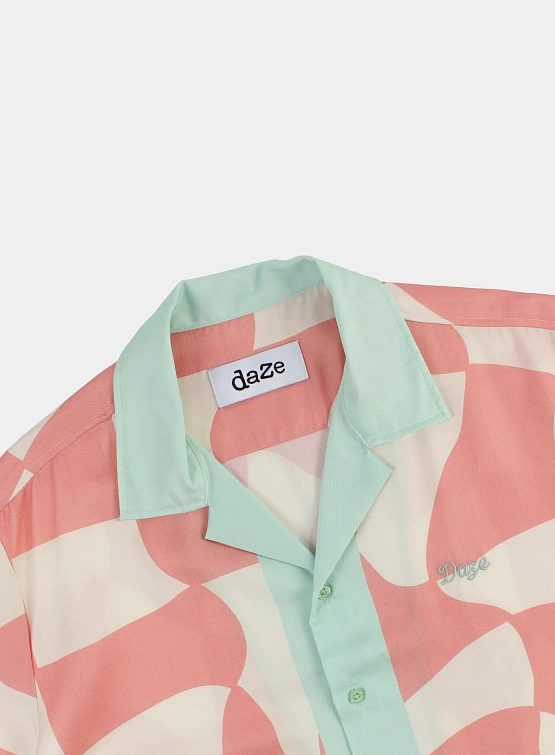 Рубашка Daze Logo Сheckered Pink/Green