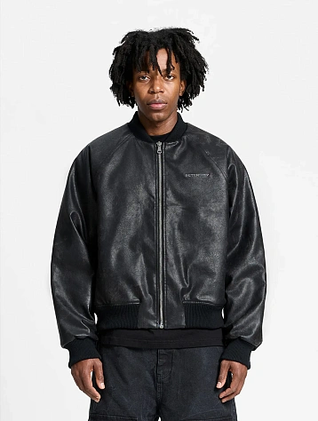 Бомбер RETERNITY Brushed Leather Black