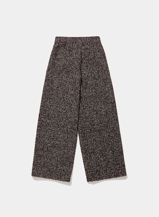 Женские брюки OPEN YY Tweed Wide-Leg Pants Brown