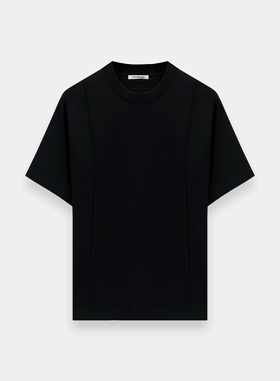 Женская футболка Peter Do Creased Oversized Tee Black