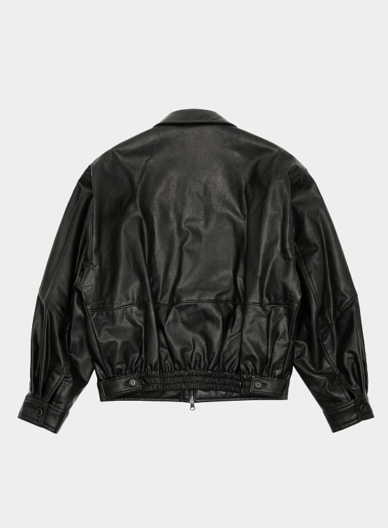 Бомбер AMOMENTO Vegan Leather Blouson Black