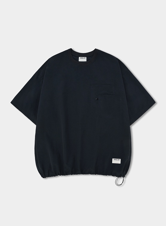 Футболка ANGLAN Ring Nylon Double Pocket Half Tee Navy