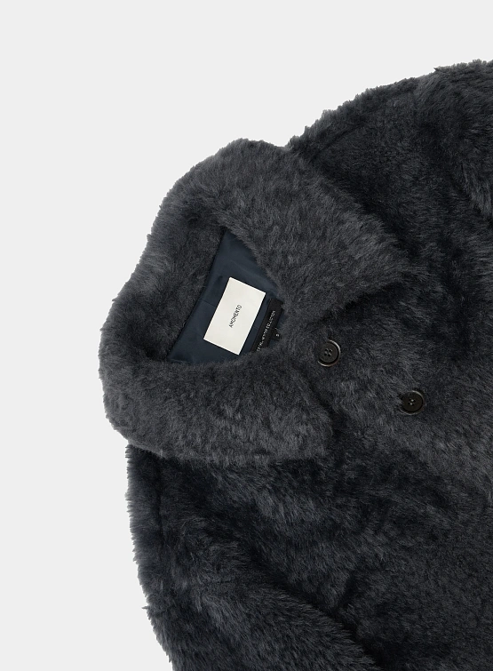 Флисовая куртка AMOMENTO Fur Mid Coat Charcoal