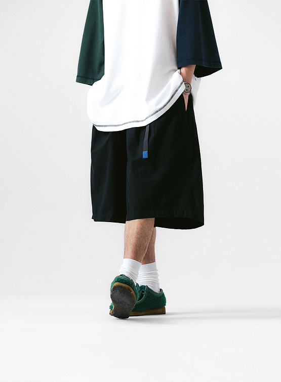 Шорты ANGLAN Twill Tuck Belt Wide Half Pants Black