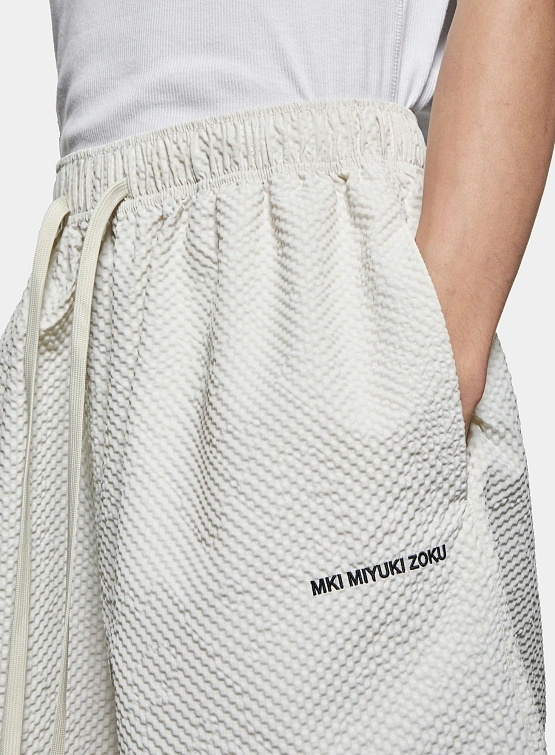 Шорты MKI MIYUKI ZOKU Seersucker Shorts Bone