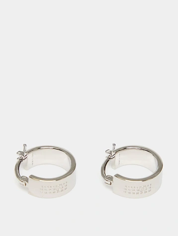 Серьги MM6 Maison Margiela Minimal Logo Palladio