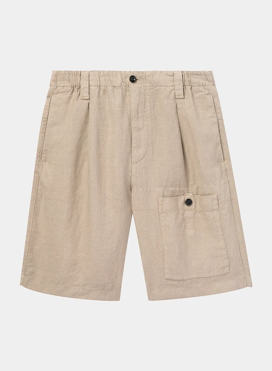 Шорты C.P. Company Linen Sack Cargo Vintage Khaki