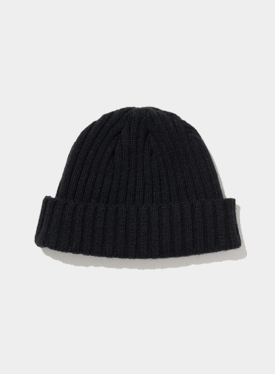 Шапка Uniform Bridge Wool Short Beanie Black