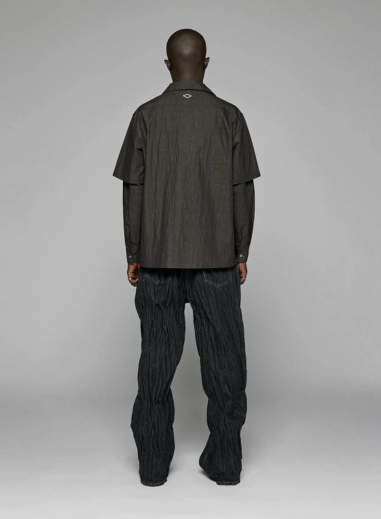 Рубашка Han Kjøbenhavn Two-Layered L/S Dark Grey