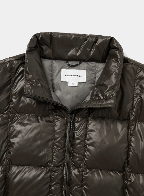 Пуховик thisisneverthat Pertex Light Down Brown Black