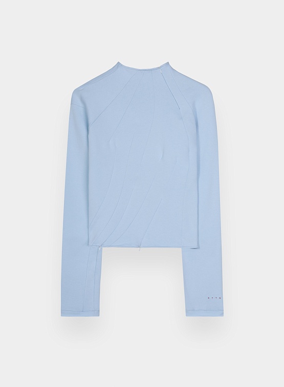 Лонгслив Ottolinger Multiline Zip Crewneck Ice Blue