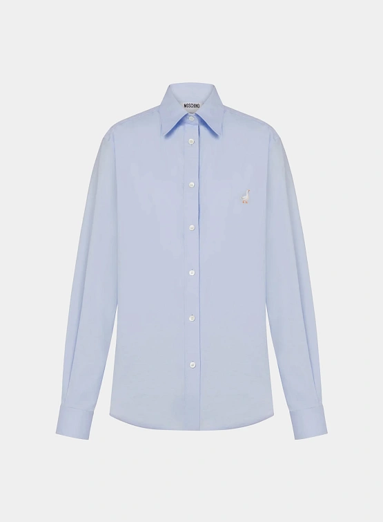 Женская рубашка MOSCHINO Goose Shirt Light Blue