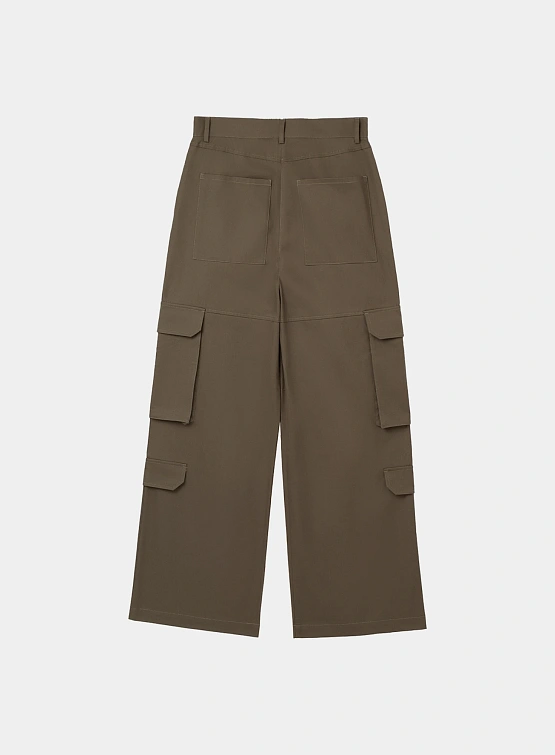 Брюки MSGM Solid Cargo Pants Olive