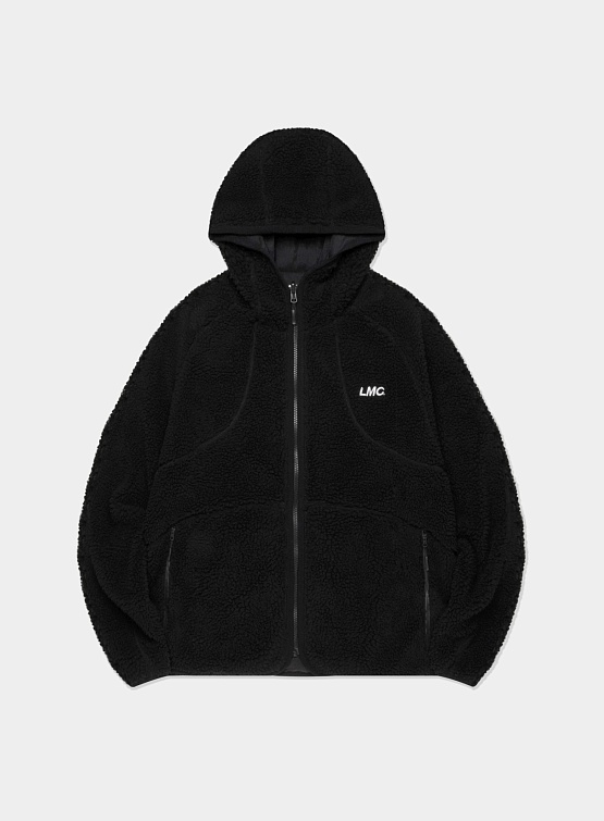 Двусторонняя флисовая куртка LMC Italic Boa Fleece Rvsb Hooded Jacket Black