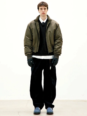 Пуховик COOR Stand Collar Neck Down Puffer Olive Khaki