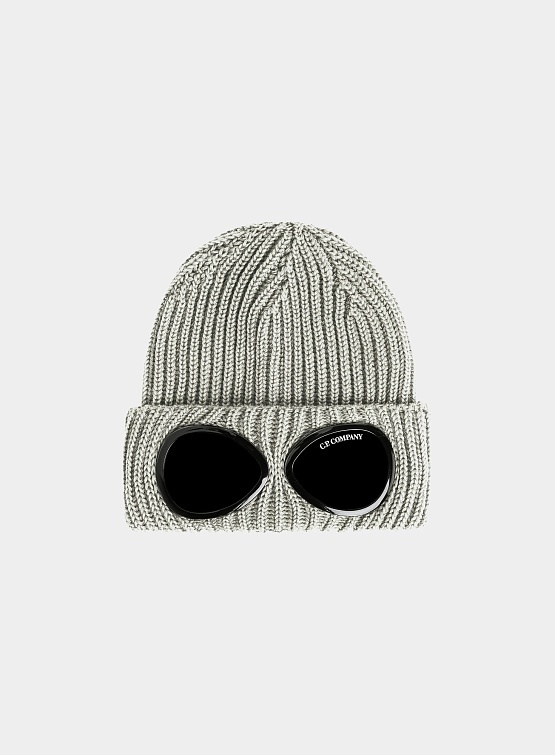 Шапка C.P. Company Extra Fine Merino Wool Goggle Silver Sage