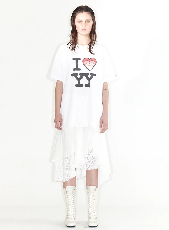 Футболка OPEN YY I Love YY Box Tee White