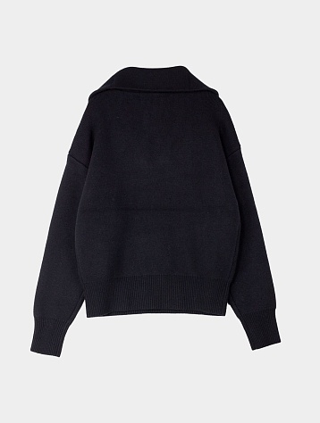 Женский халф-зип Coperni Half-Zip Boxy Sweater Black