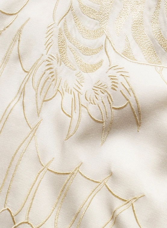 Рубашка MAHARISHI 6098 Tiger Dragon Camp Collar Ecru