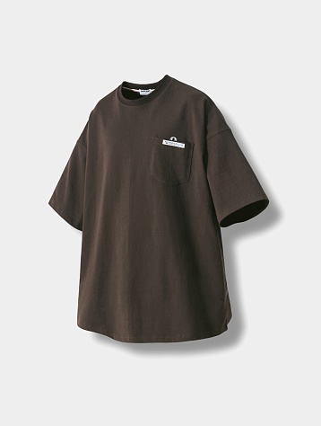 Футболка ANGLAN Hidden Wappen Pocket Half Tee Brown