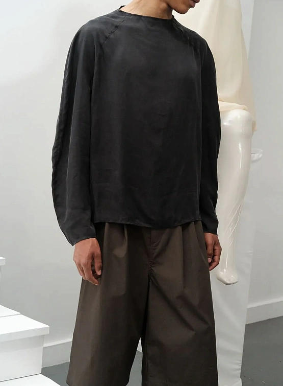 Лонгслив AMOMENTO Raglan Cupro Top Charcoal