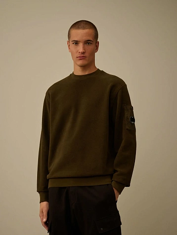 Свитшот C.P. Company Brushed Emerized Diagonal Fleece Ivy Green