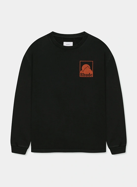 Лонгслив RHUDE Moonlight Badge Ls Vtg Black
