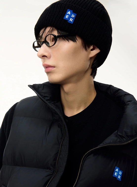 Шапка ADERERROR Sig BL Tag Beanie 01 Black