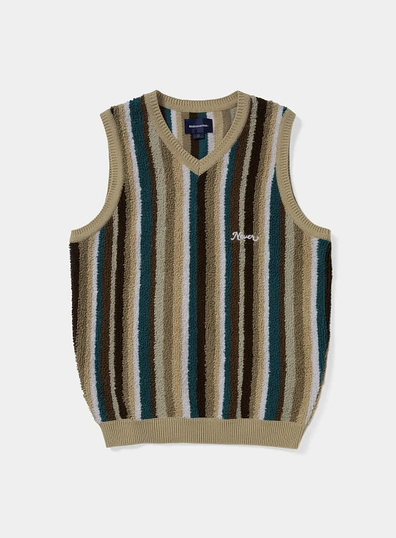 Жилет thisisneverthat Striped Knit Vest Beige