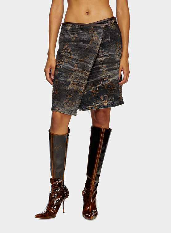 Женская Юбка Diesel De-Lem-Fsf Gonna Brown