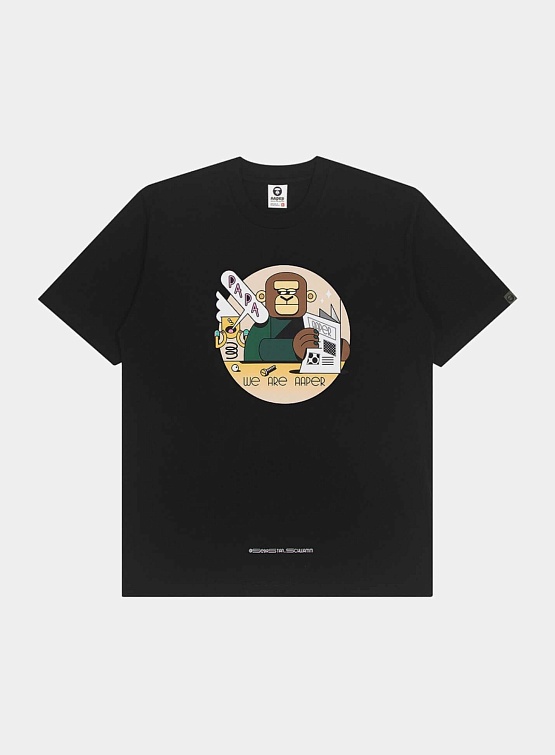 Футболка AAPE Papa Tee Black