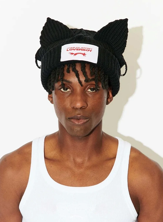 Шапка Charles Jeffrey Loverboy Supersized Chunky Ears Black